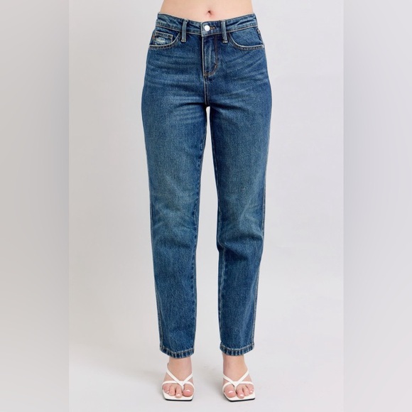 NWT Judy Blue Plus + Reg Size High Waisted Rigid Magic Straight Leg Jeans - Picture 1 of 9